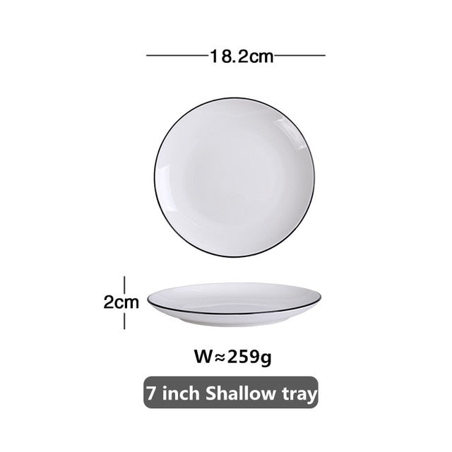 White Dinner Plate Set