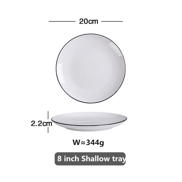 White Dinner Plate Set