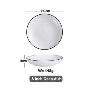 White Dinner Plate Set