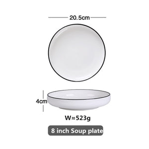 White Dinner Plate Set