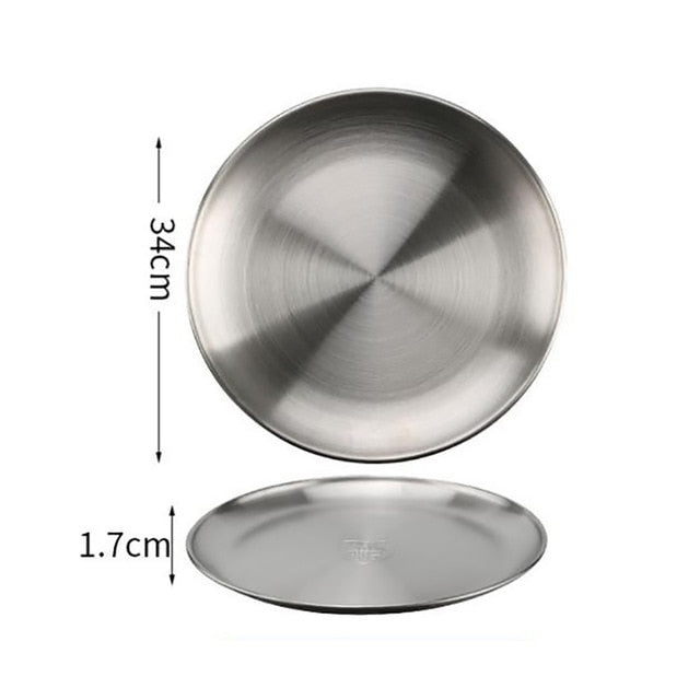 Stainless steel discount dinner plates online