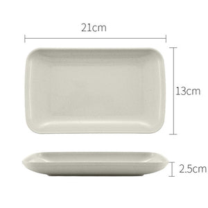 Wheat Straw Square Home Dining Plate