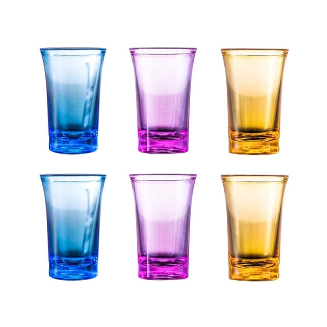 6Pcs/Set Color Plastic Spirits Shot Glass