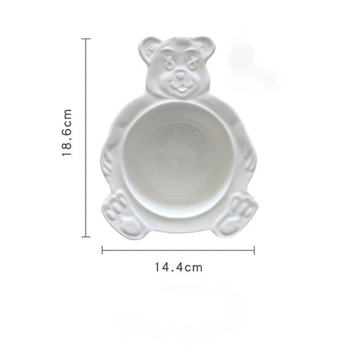 Korean Ins Style Retro Cute Bear Bowl