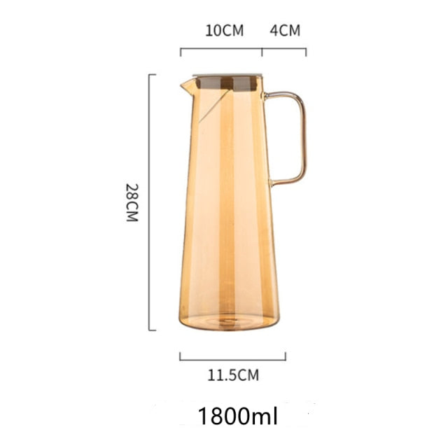 1.8L Amber Glass Water Jug