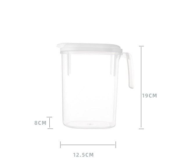 Large Capacity Plastic Covered Measuring Water Pitcher Jug w/Lid Juice  Container